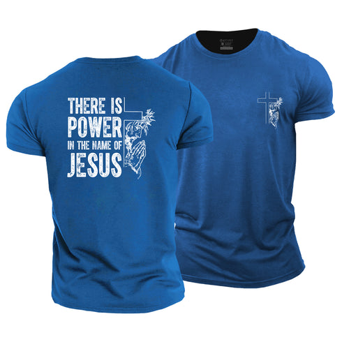 Men's There Is Power In The Name Of Jesus Cotton T-Shirt